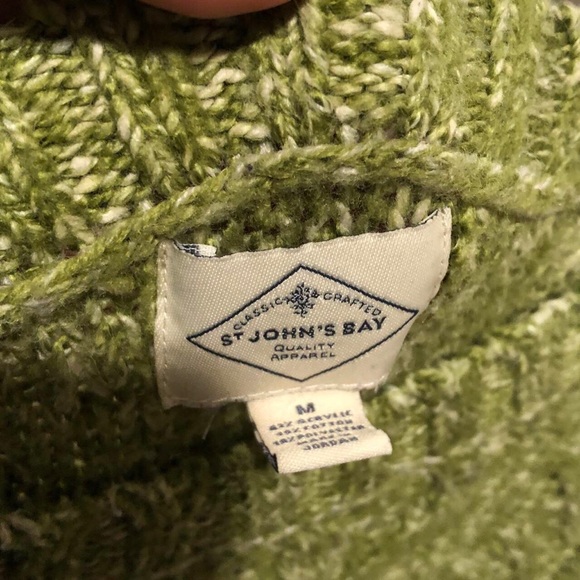 goblincore green st. john’s bay sweater - Picture 3 of 3